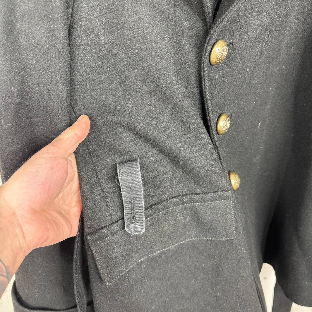 Balenciaga Black Peacoat