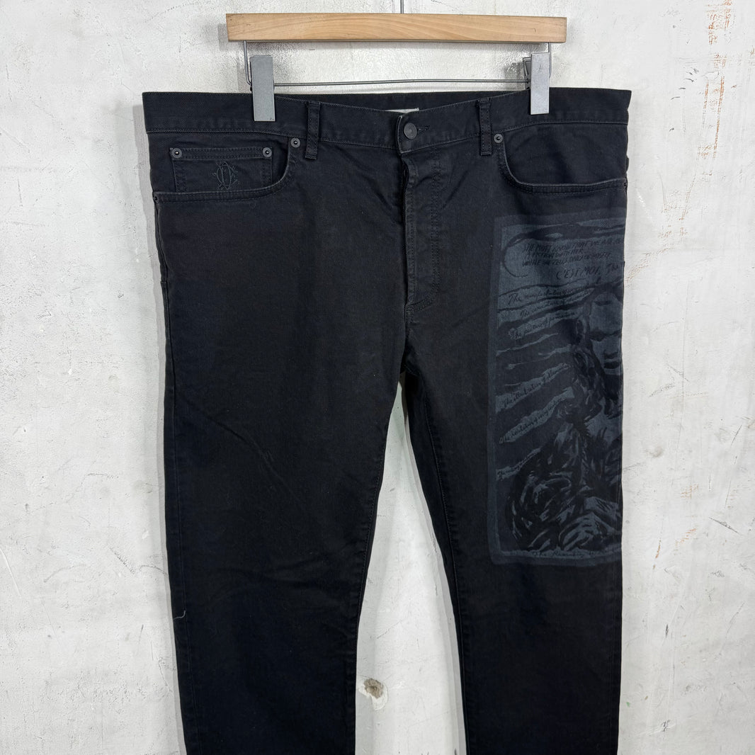 Dior Pettibon Graphic Jeans