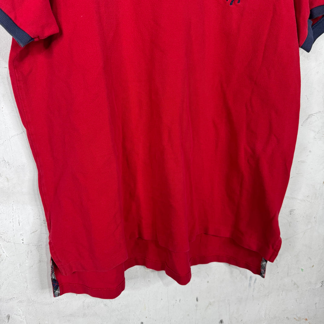 Ralph Lauren Plaid "3" Red/Navy Polo