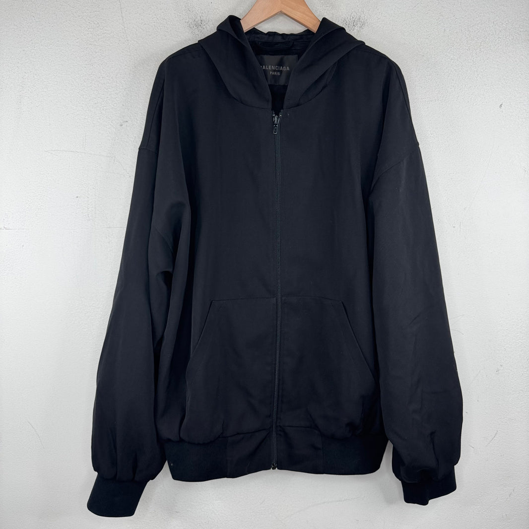 Balenciaga Wool Zip-Up Hoodie