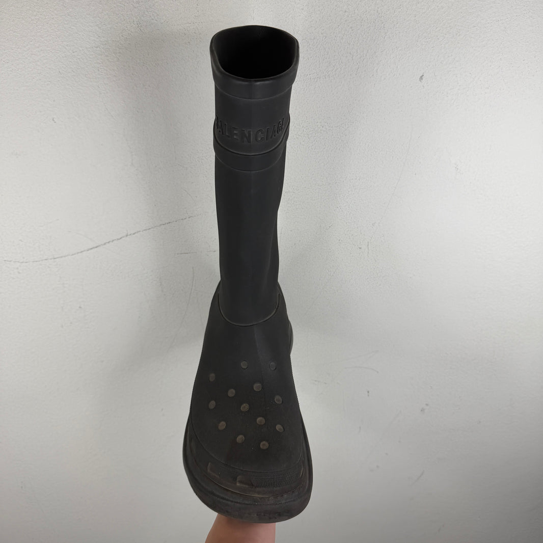 Balenciaga Black Croc Boots