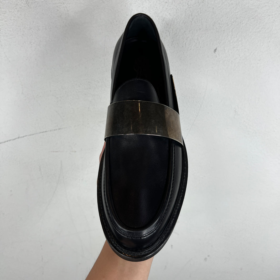 YSL Metal Strap Loafers