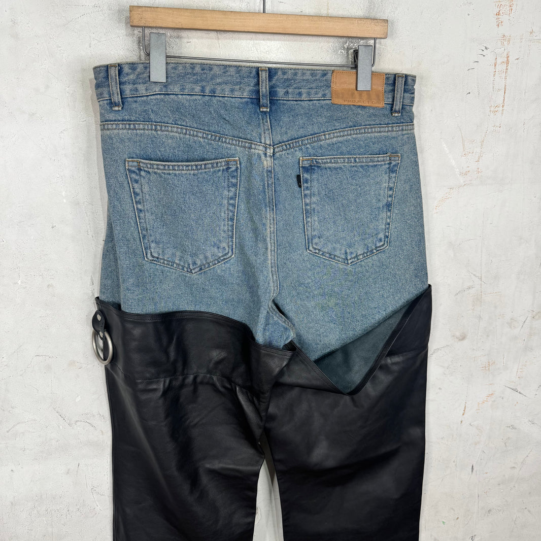 Project GR Leather Wader Jeans