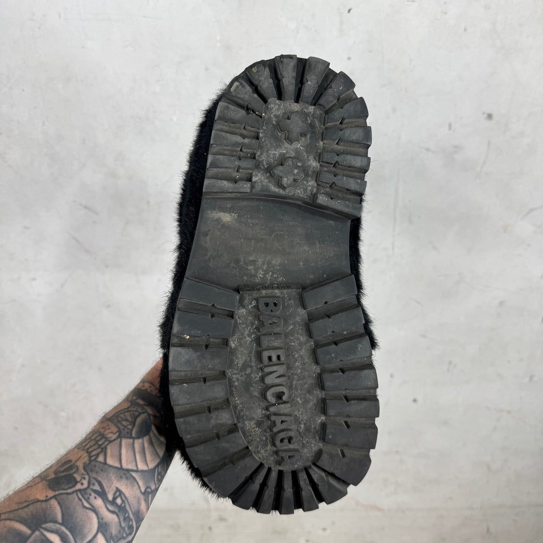 Balenciaga Faux Mink Alaska Boots