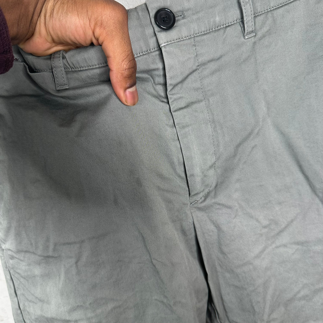 Prada Twill Gray Straight Trousers