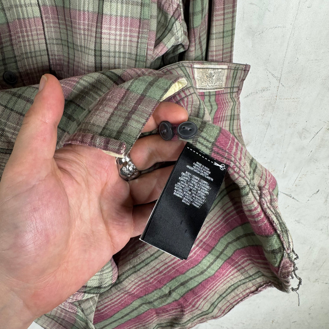 RRL Pink/Green Plaid Flannel