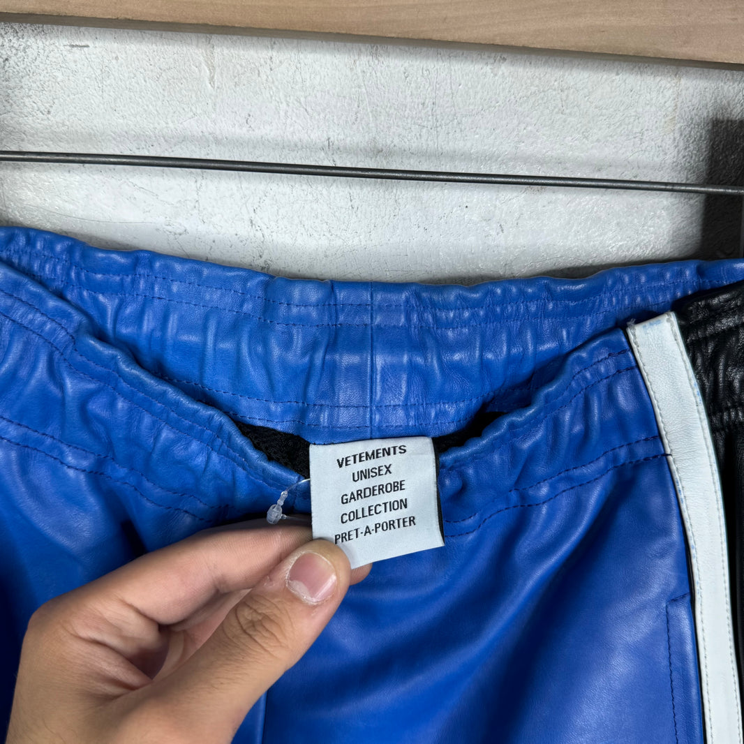 Vetements Leather Paneled Wide Pants