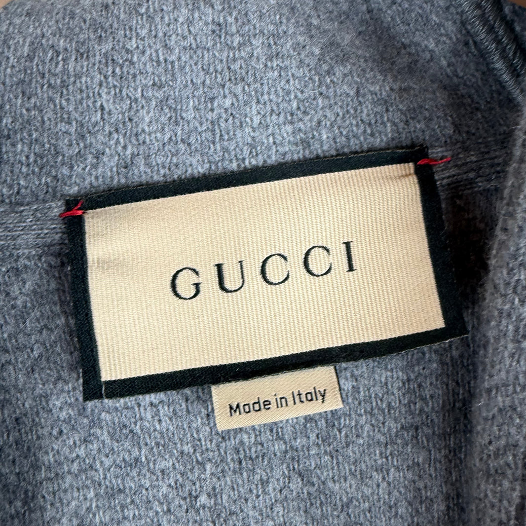 Gucci Gray Wool/Cashmere Ribbed Hoodie