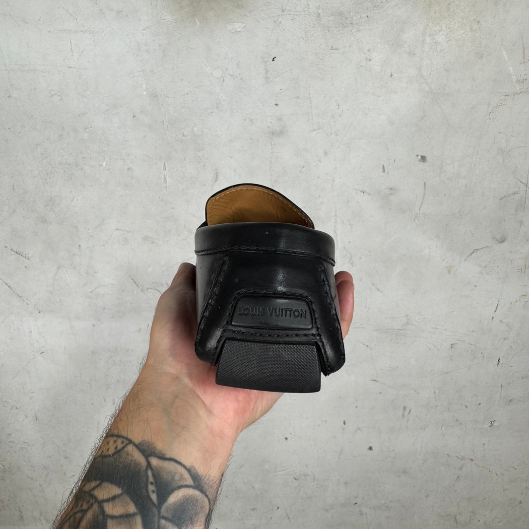 Louis Vuitton Gold Buckled Driver Shoes