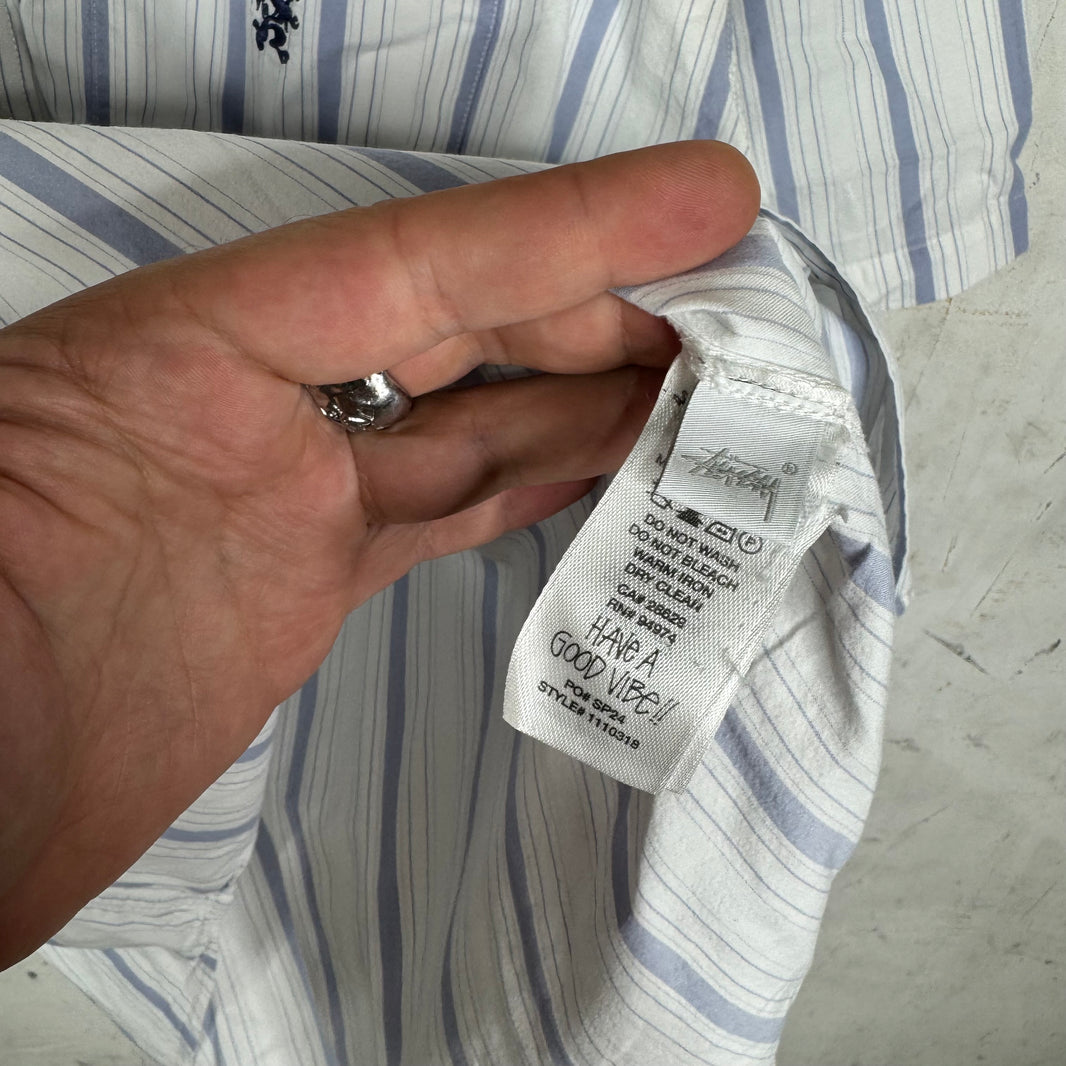 Stussy Dragon Logo Striped SS Shirt