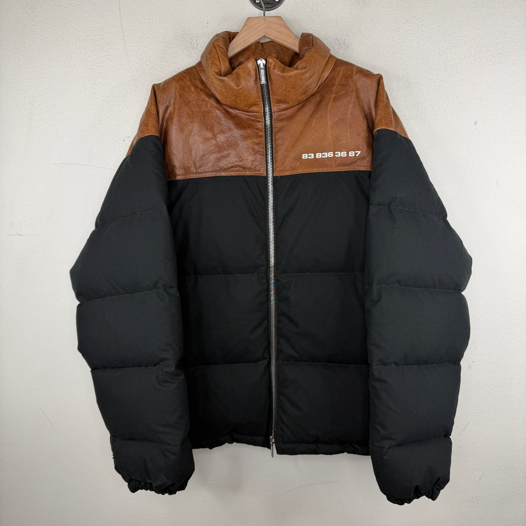 VETEMENTS Two Tone Feather Down Puffer Jacket