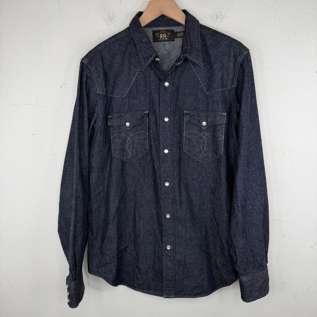RRL Raw Denim Snap Button LS Shirt