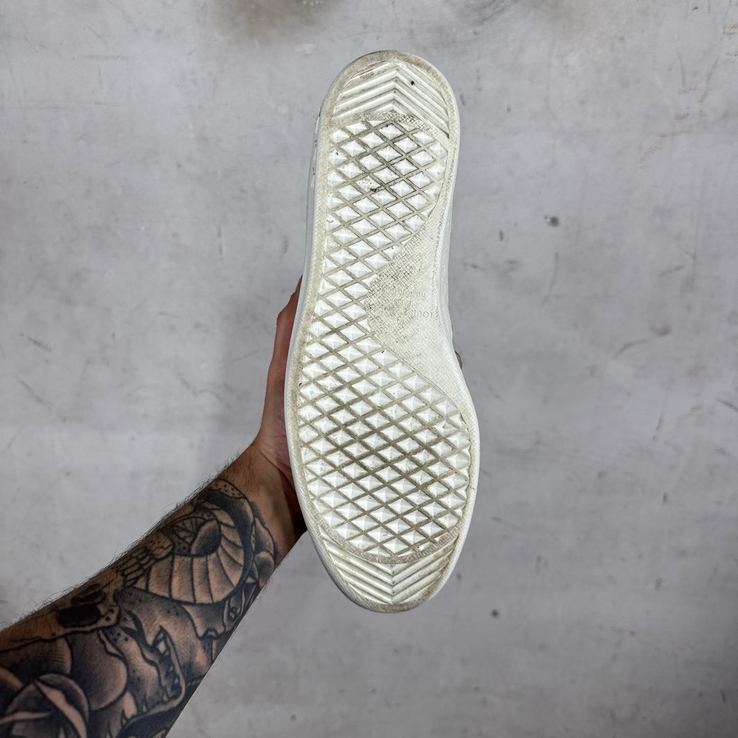 Louis Vuitton White Leather Monogram Luxemburg Sneakers