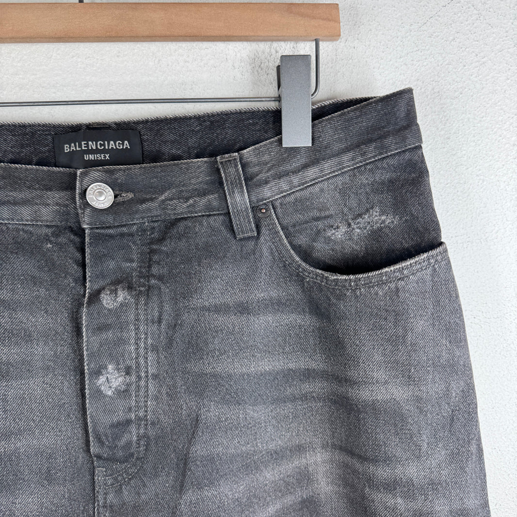 Balenciaga Black Waxed Jeans