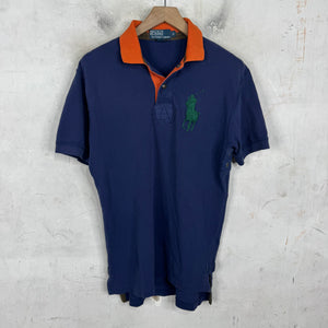 Ralph Lauren Navy/Green Snap Buttoned Pony Polo