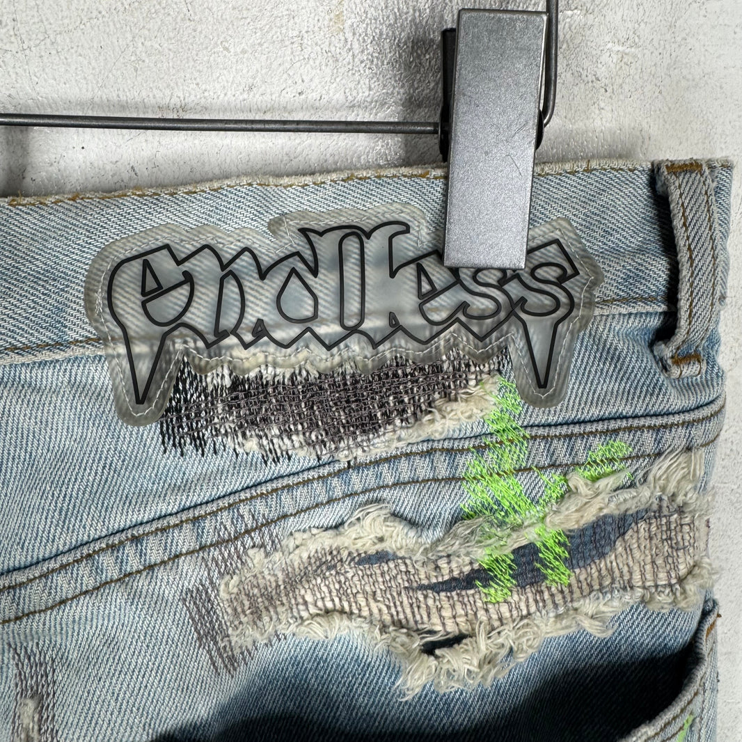 Endless Denim Blue Distressed Jeans