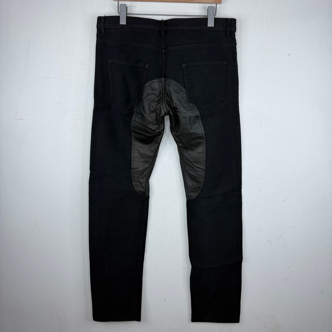 Rick Owens Moleskin Leather Back Pants