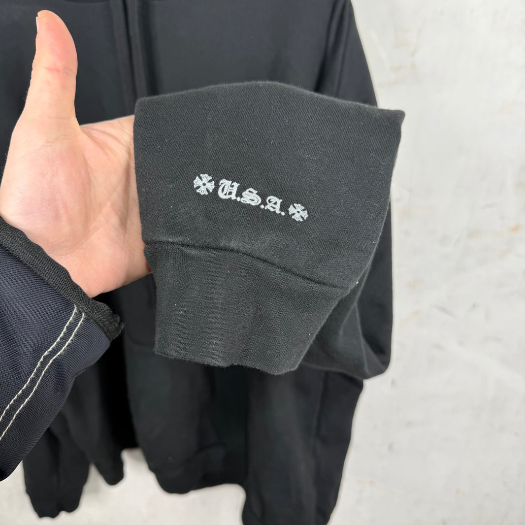 Chrome Hearts Silver Glitter Horseshoe Hoodie