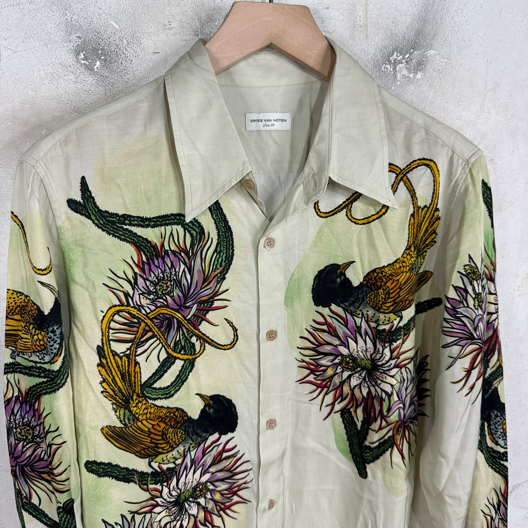 Dries Van Noten Bird Silk Shirt