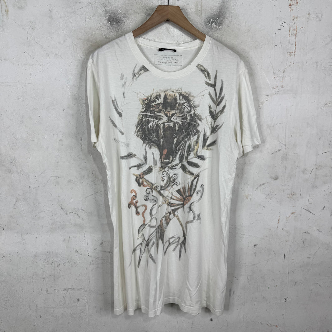 Balmain Decarnin Era Tiger T-Shirt