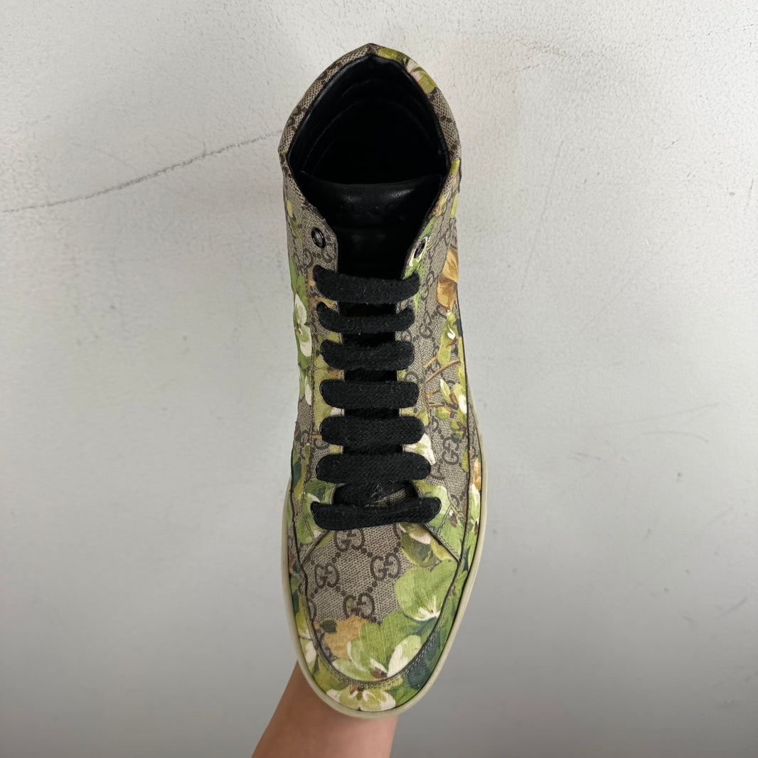 Gucci Floral Monogram Hi Top Sneakers