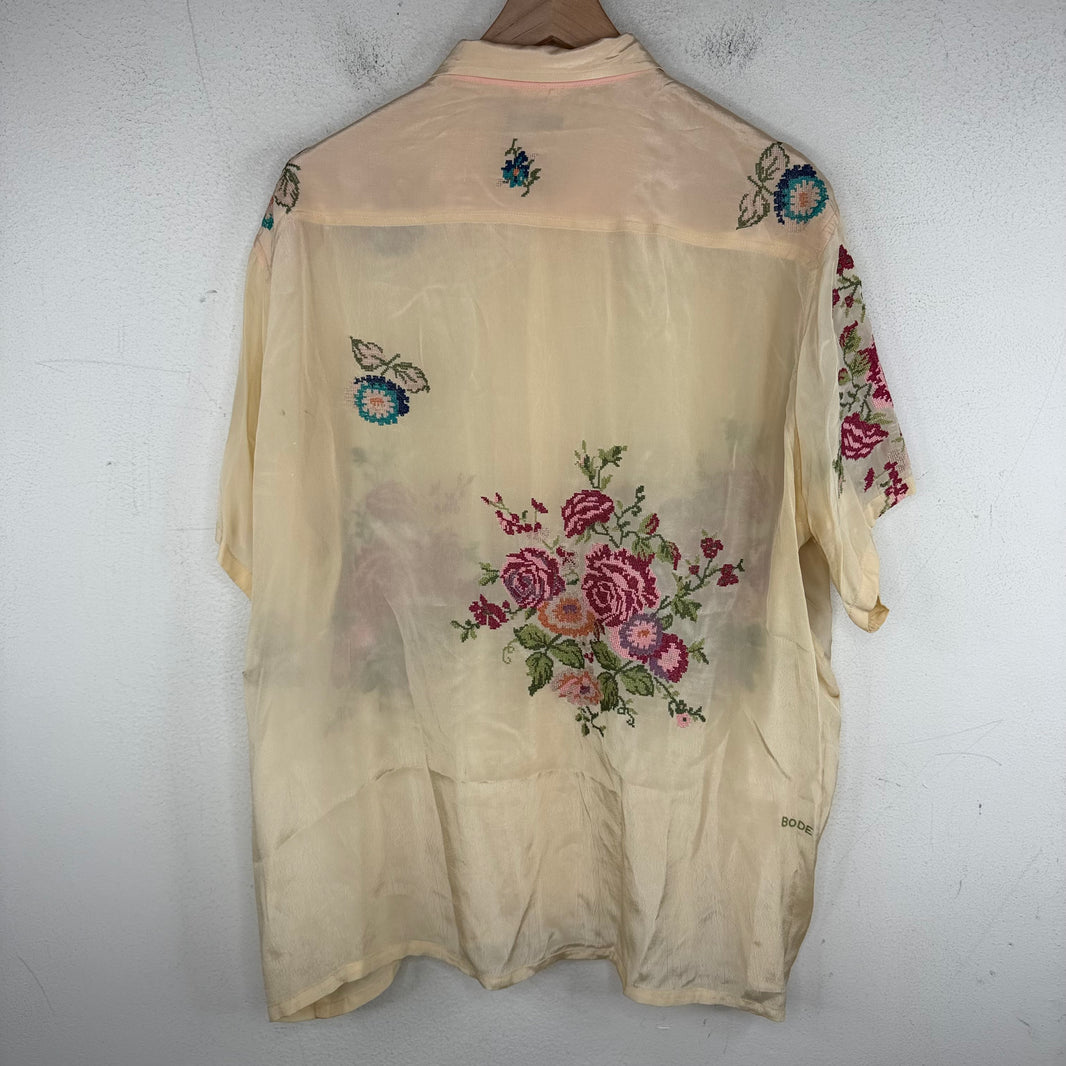 Bode Embroidered Floral Shirt