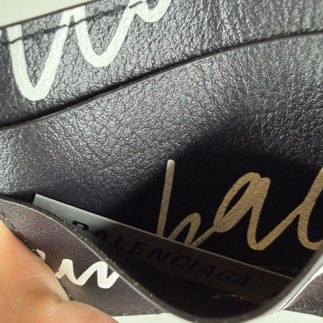Balenciaga Cursive Logo Card Holder