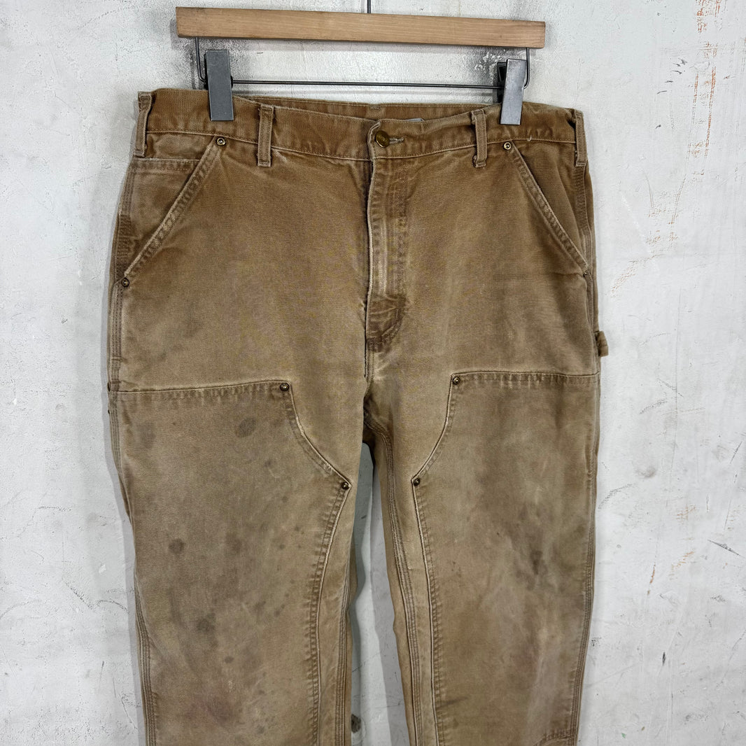 Vintage Carhartt Faded Khaki Double Knees