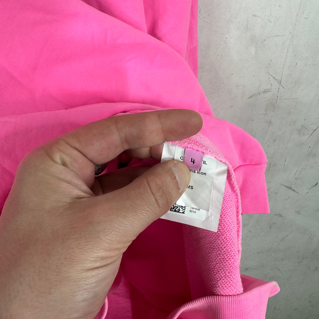 Balenciaga Pink Paris Icon Logo Crewneck
