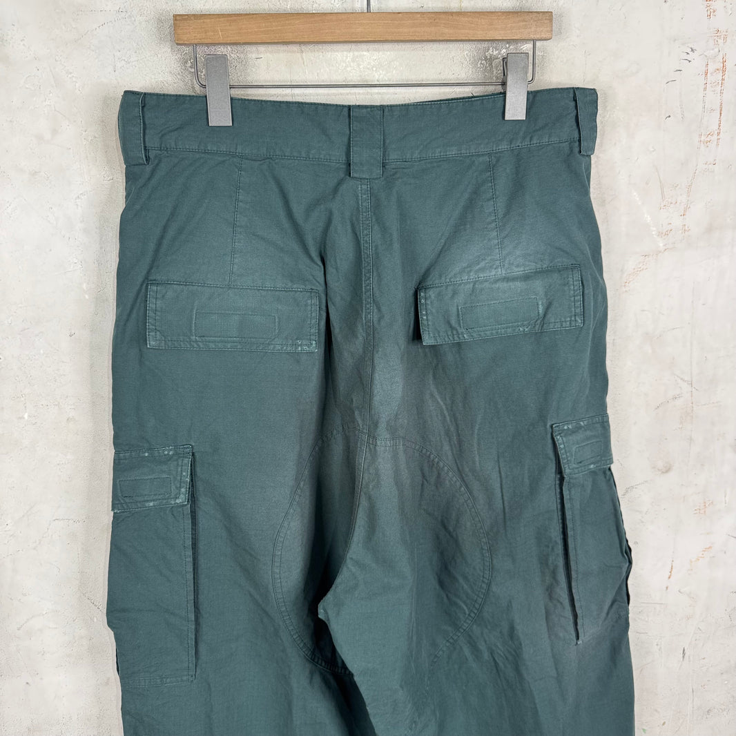 Balenciaga Green Drawstring Ripstop Cargos