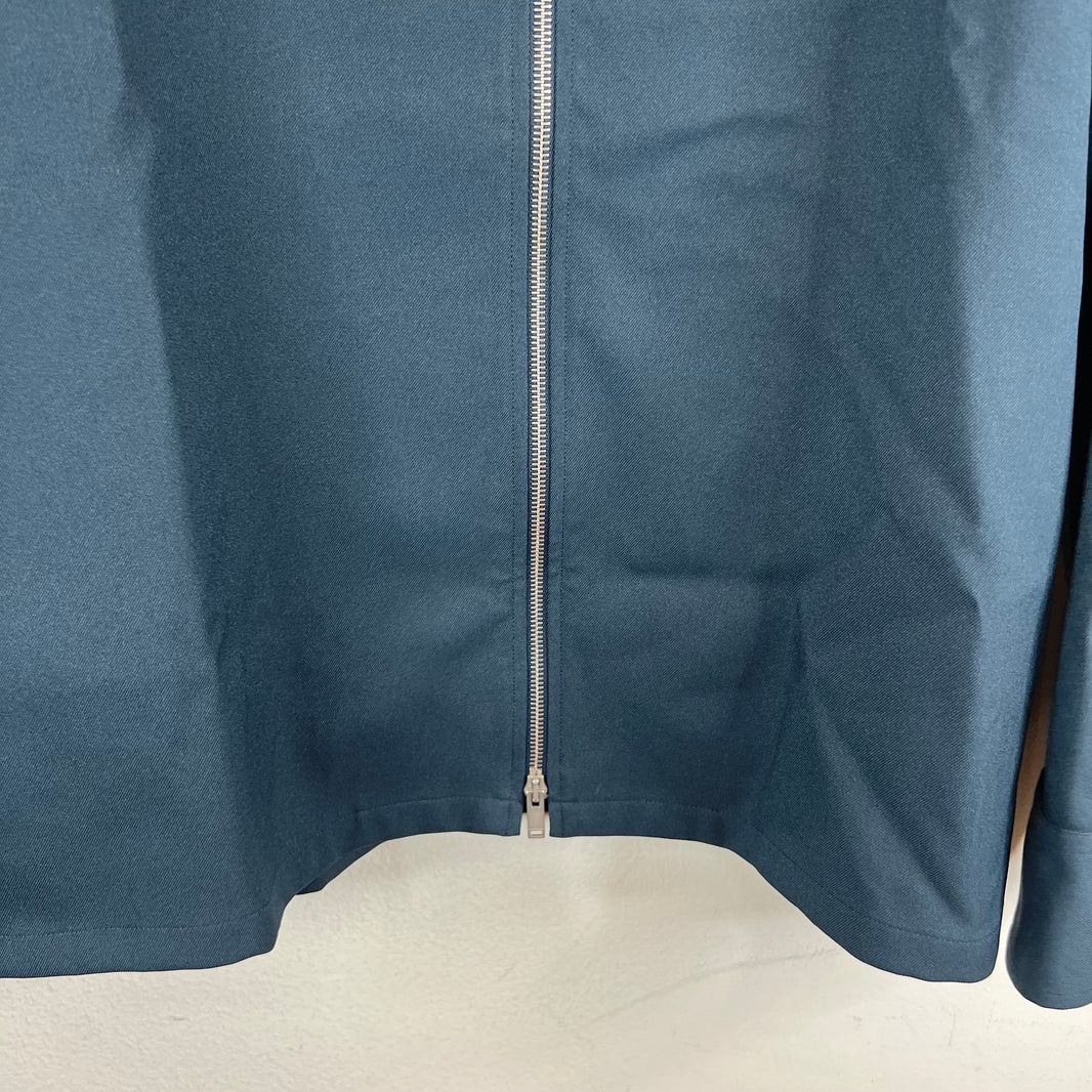 Jil Sander Teal Zip Up Light Overshirt