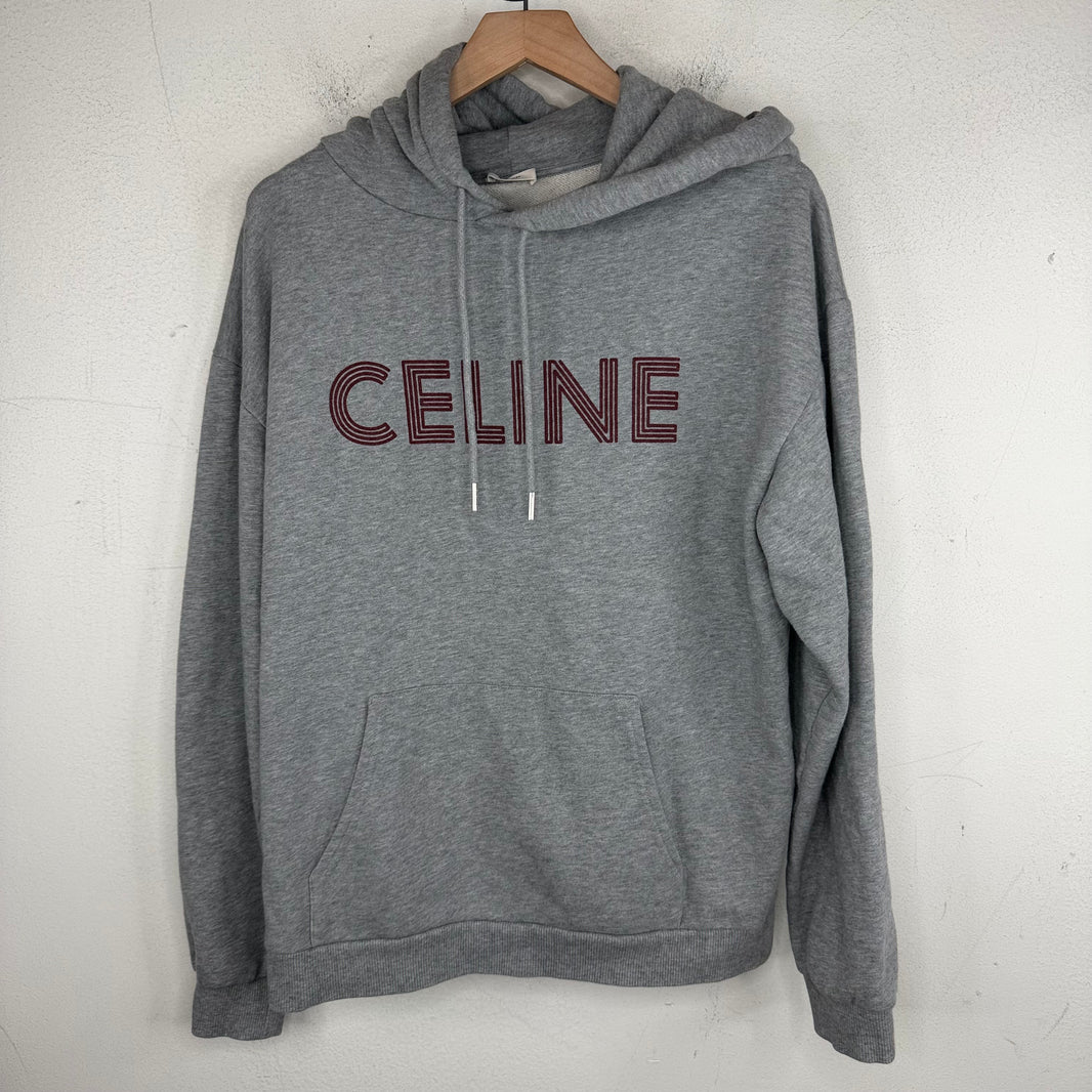 Celine Spellout Logo Gray Hoodie