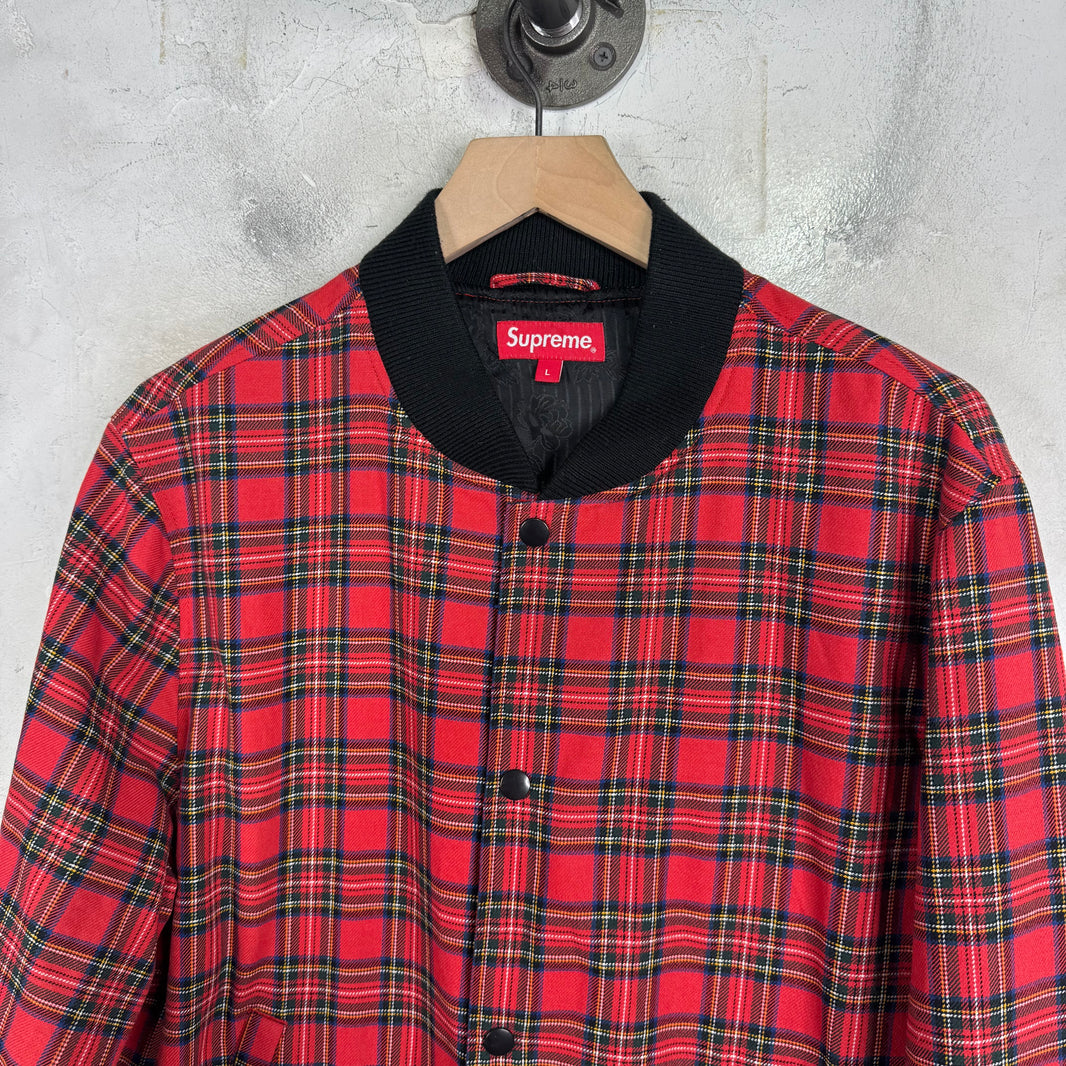 Supreme Plaid Snap Button Jacket