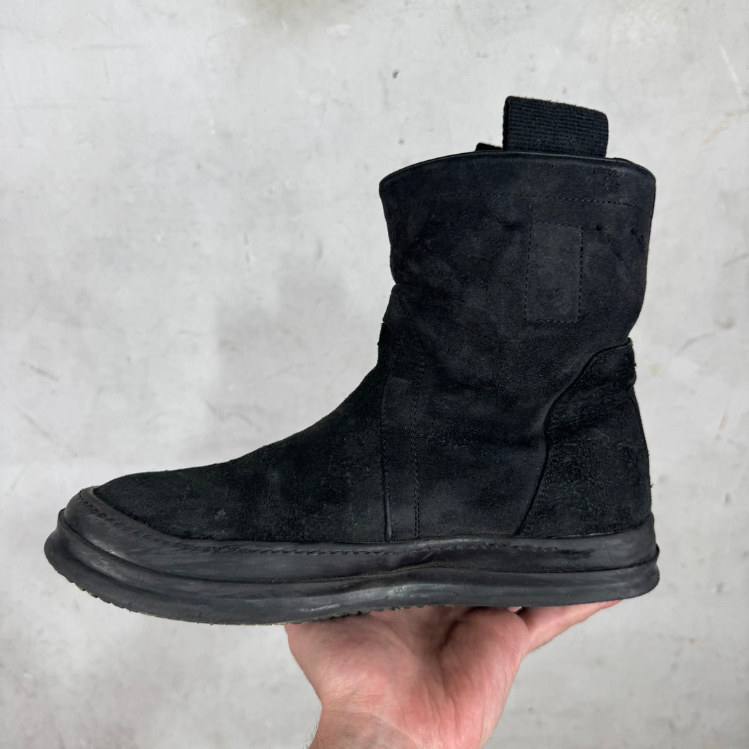 Rick Owens Suede Pull Boots