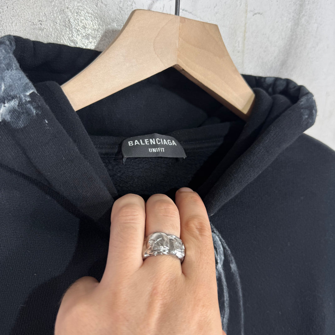 Balenciaga Cropped Painter Hoodie