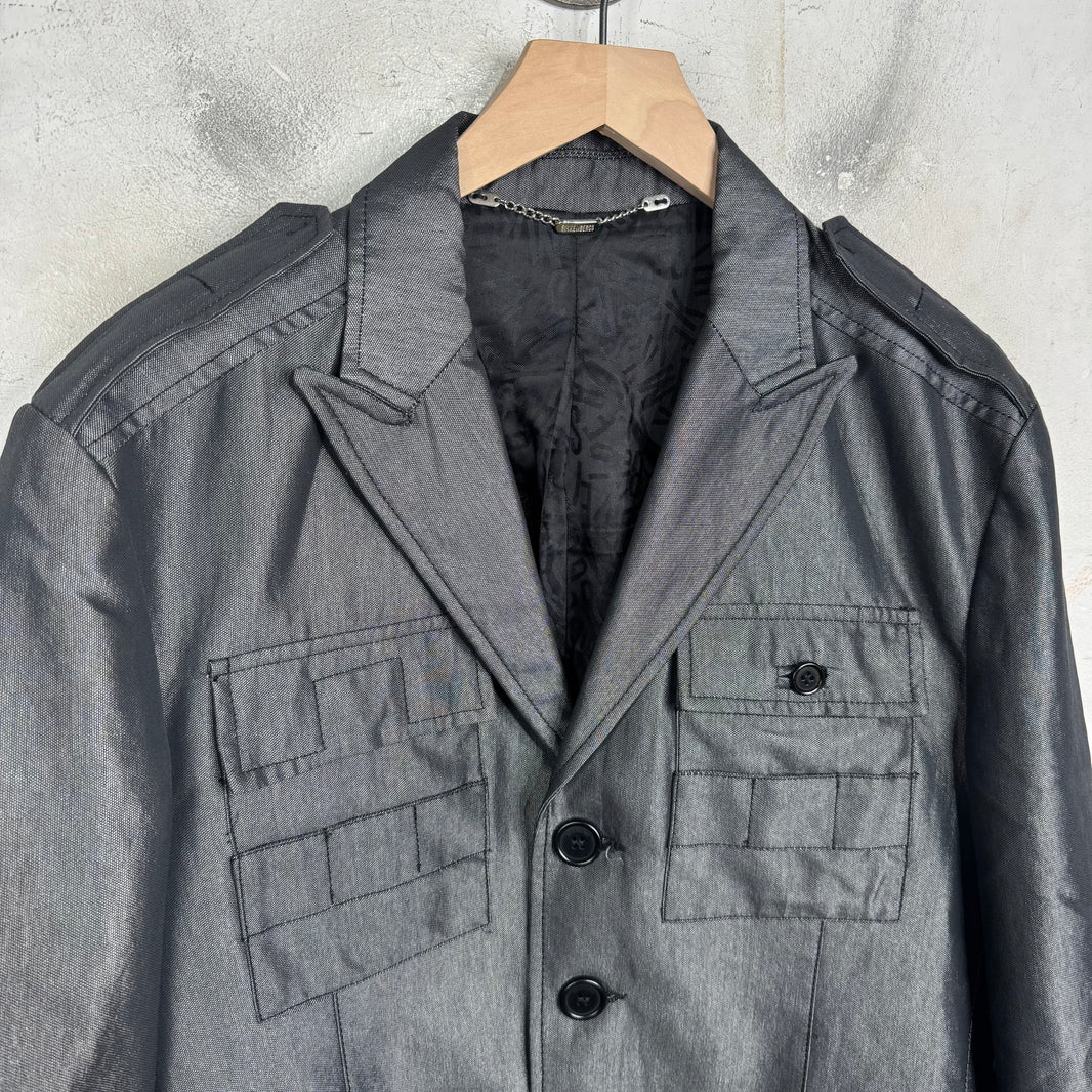 Bikkembergs Shiny Grey Blazer