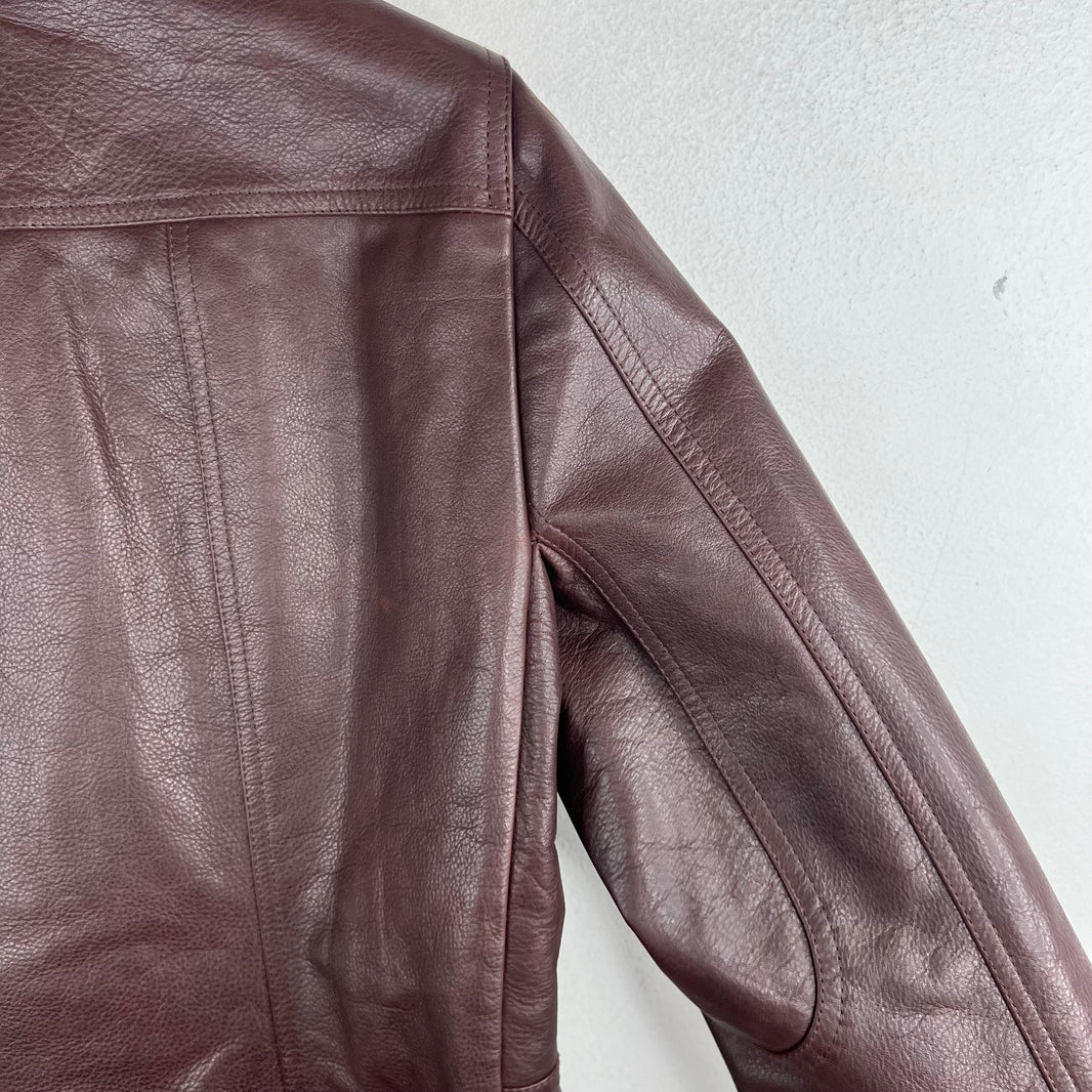 Rick Owens Raisin Leather Molino Jacket