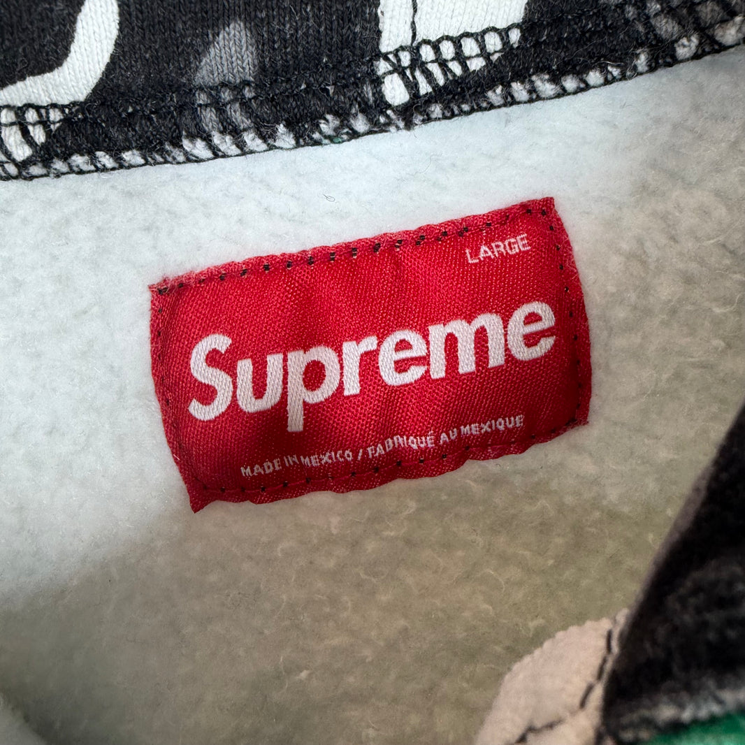 Supreme Green Camo Zip-Up Hoodie