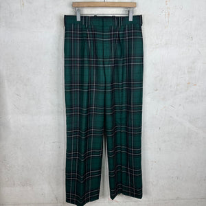 JW Anderson Green Plaid Trousers