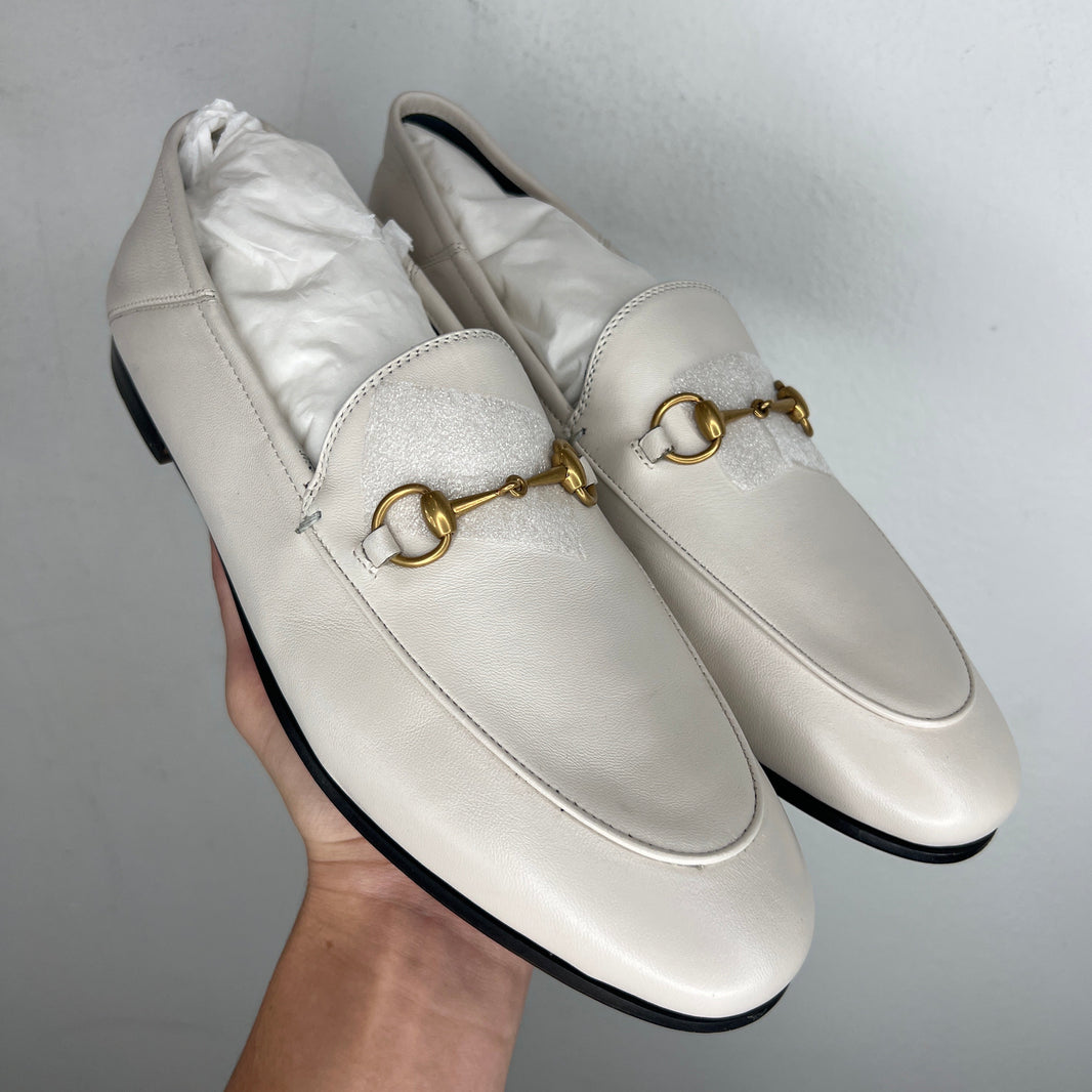 Gucci Horsebit White Loafer