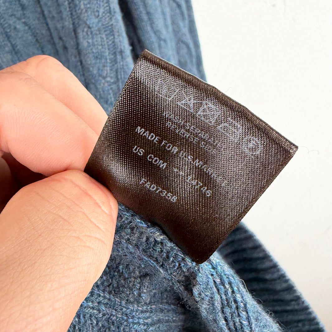 Loro Piana Blue Baby Cashmere Quarter Zip Jacket