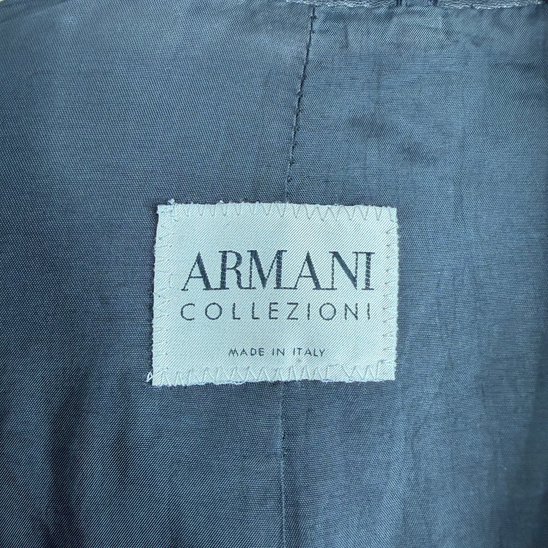 Armani Lamb Leather Zip Up Coaches Jacket