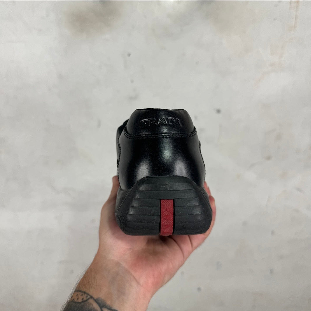 Prada Perforated Black Leather America Cups