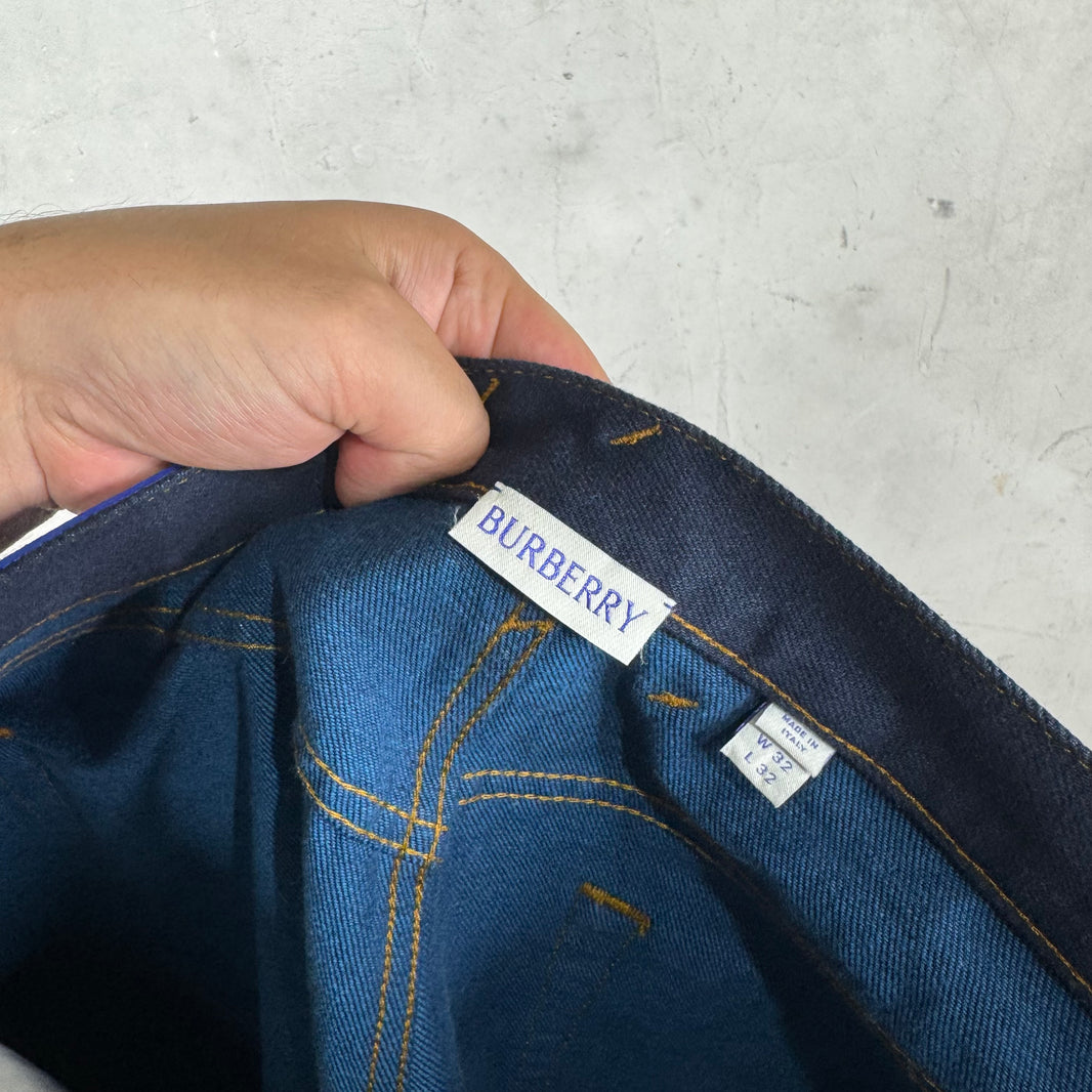 Burberry Dark Wash Knee Twist Jeans