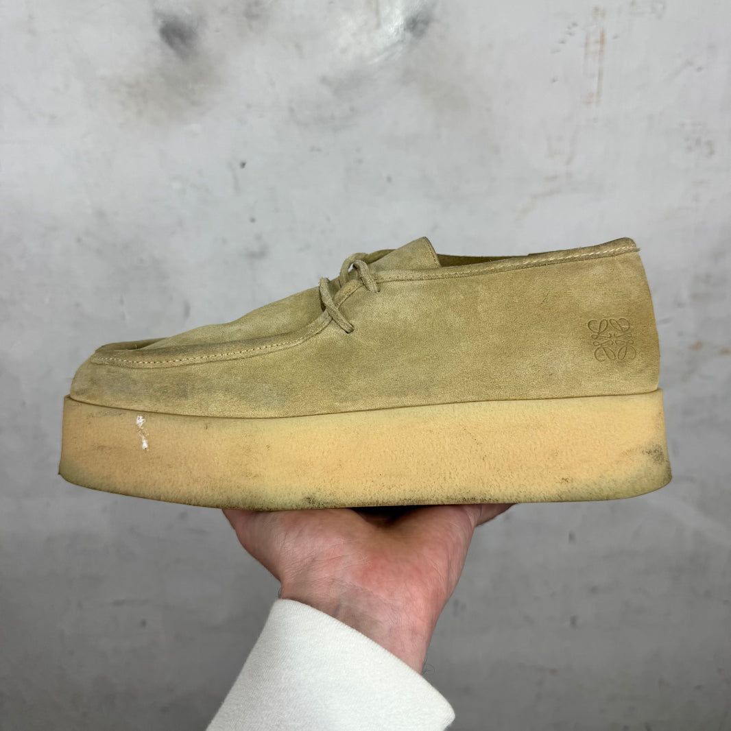 Loewe Suede Wedge Derbys
