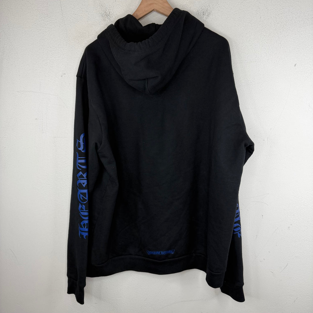 Chrome Hearts Blue Vertical Logo Hoodie