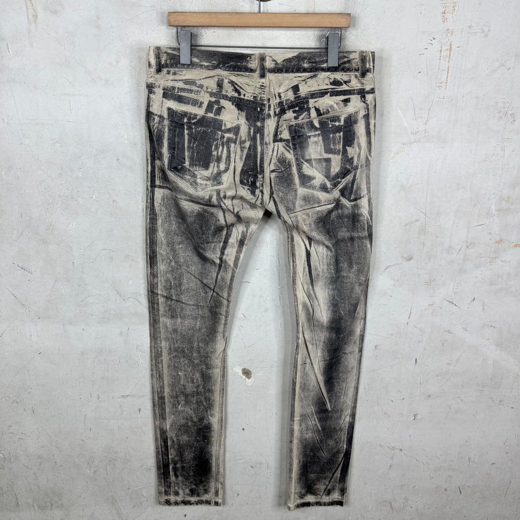 DRKSHDW White Waxed Detroit Jeans