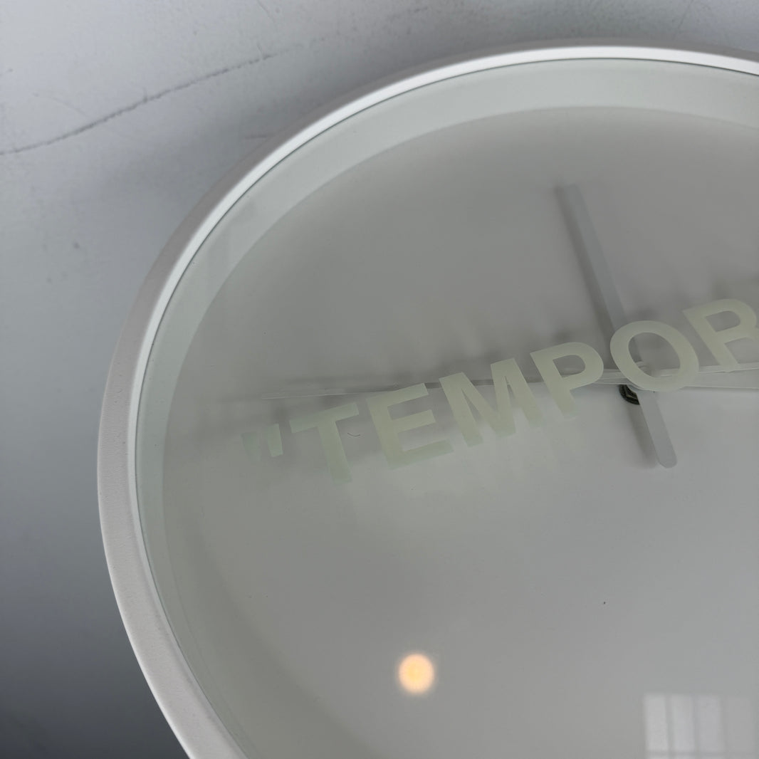 Off White Temporary Large Clock