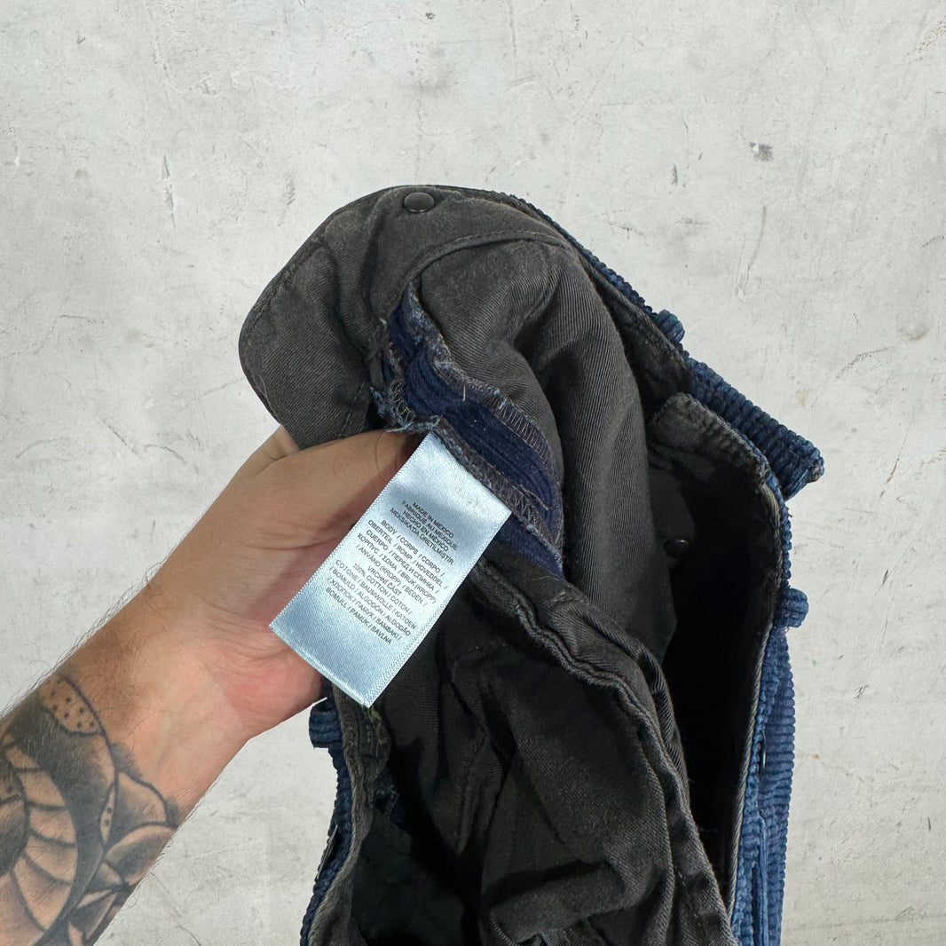 RRL Navy Corduroy Repaired Trousers
