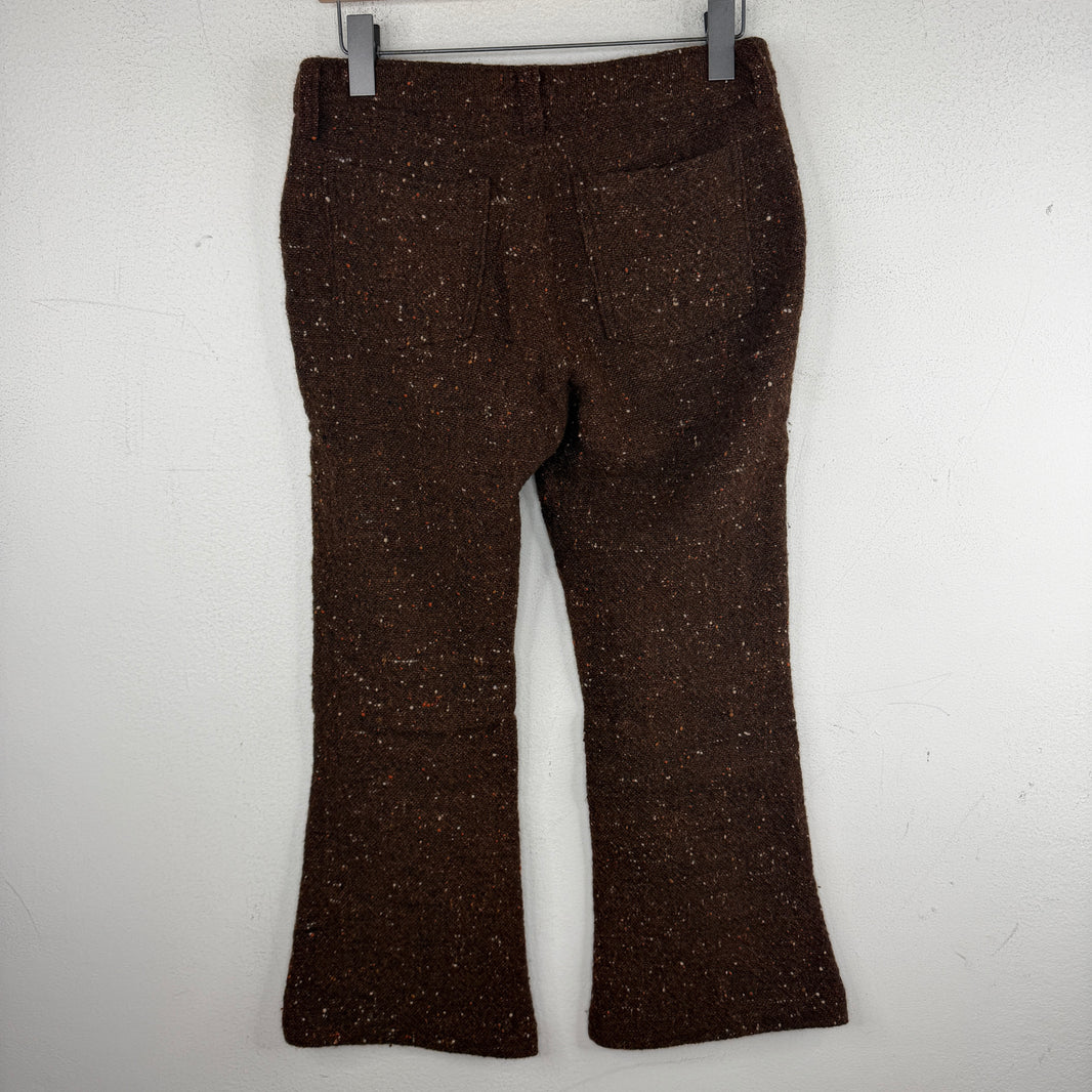 Junya Watanabe Brown Flared Wool Pants